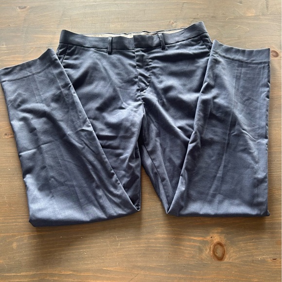 H&M navy men’s dress pants, slim fit, straight leg, size US 34R - Picture 2 of 7